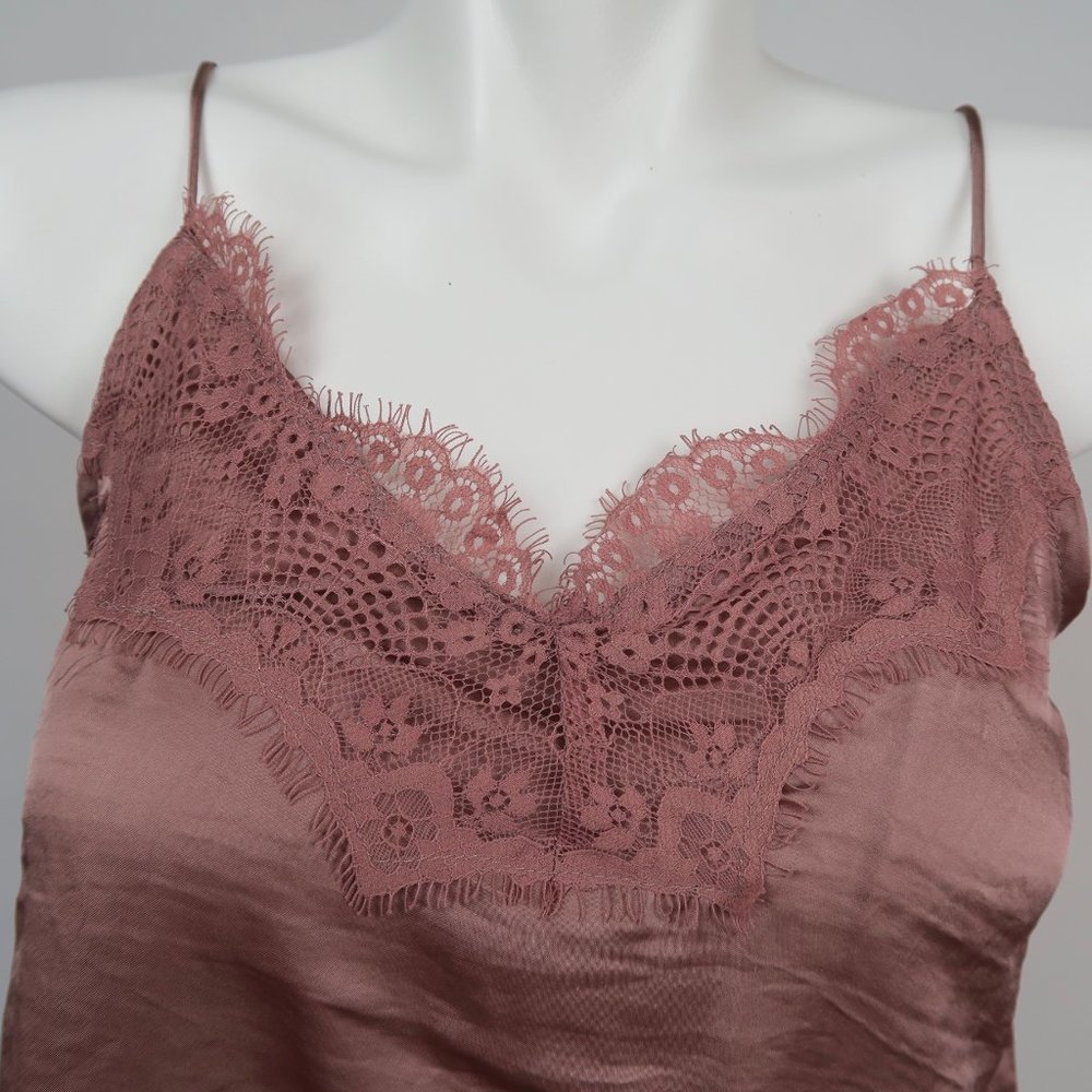 NWT Paper Crane Camisole Pink Mauve Lace Small Tank Top - Picture 2 of 9